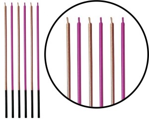 Godan Świeczki metaliczne róż/złoty róż 27cm 6szt