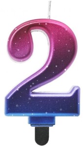 Godan Świeczka cyfra 2 night sky 