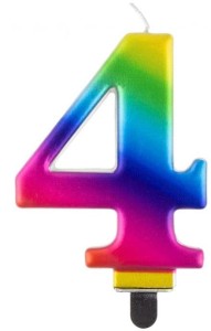 Godan Świeczka cyfra 4 galaxy 8cm