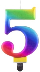 Godan Świeczka cyfra 5 galaxy 8cm