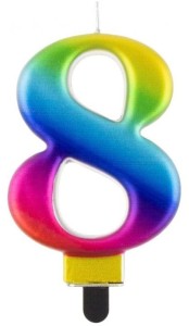 Godan Świeczka cyfra 8 galaxy 8cm