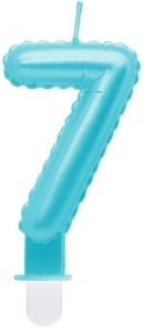 Godan Świeczka cyfra 7 jasnobieska