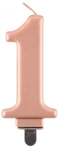 Godan Świeczka cyfra 1 różowe złoto
