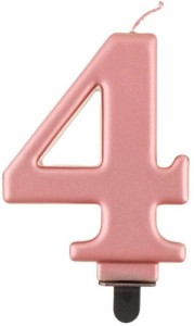 Godan Świeczka cyfra 4 różowe złoto