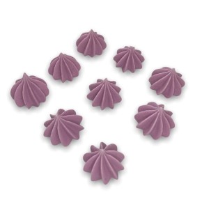 MINI BEZY dekoracja na tort FIOLETOWE lawendowe 9 szt beziki na tort