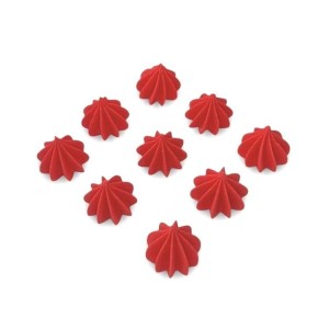 MINI BEZY dekoracja na tort CZERWONE 9 szt. beziki na tort