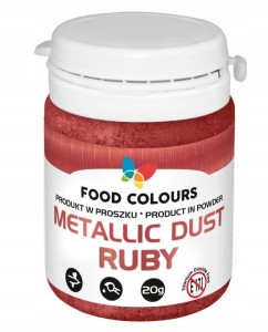 Food Colours Ruby Metallic Dust 20g