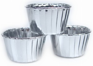 PAPILOTKI na muffinki babeczki SREBRNE FOREMKI do muffinek babeczek 20szt