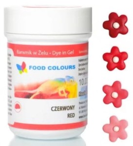 Food Colours barwnik w żelu 35g czerwony WSG-024
