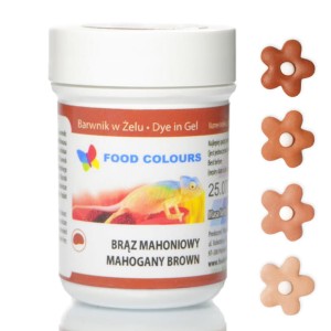Food Colours barwnik w żelu 35g Mahogany Brown
