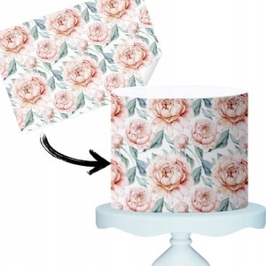 Opłatek cukrowy PIWONIE