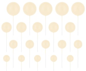 PartyPal Toppery na tort kulki latte matowe 20szt