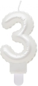 Godan Świeczka cyfra 3 biała