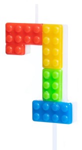 PartyPal Świeczka na tort cyfra 7 Klocki