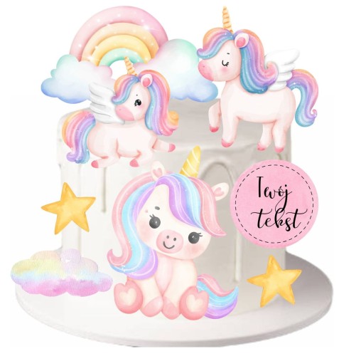 OPLATEK-CUKROWY-jednorozec-UNICORN-koniki-WYDRUK-CUKROWY-zestaw-na-tort (3).jpeg